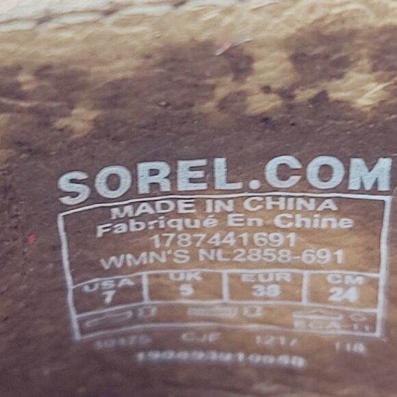 Sorel Women's Red After Hours Open Toe Suede Wedge Slingback Sandals Size US 7 - Picture 6 of 6